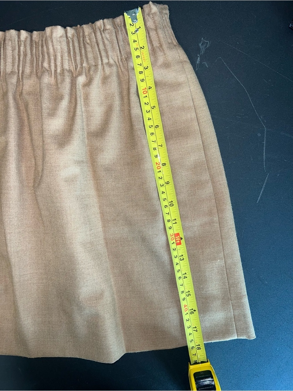 J. Crew Camel Wool Blend Elastic-Waist Mini Skirt Office Workwear - Picture 7 of 7